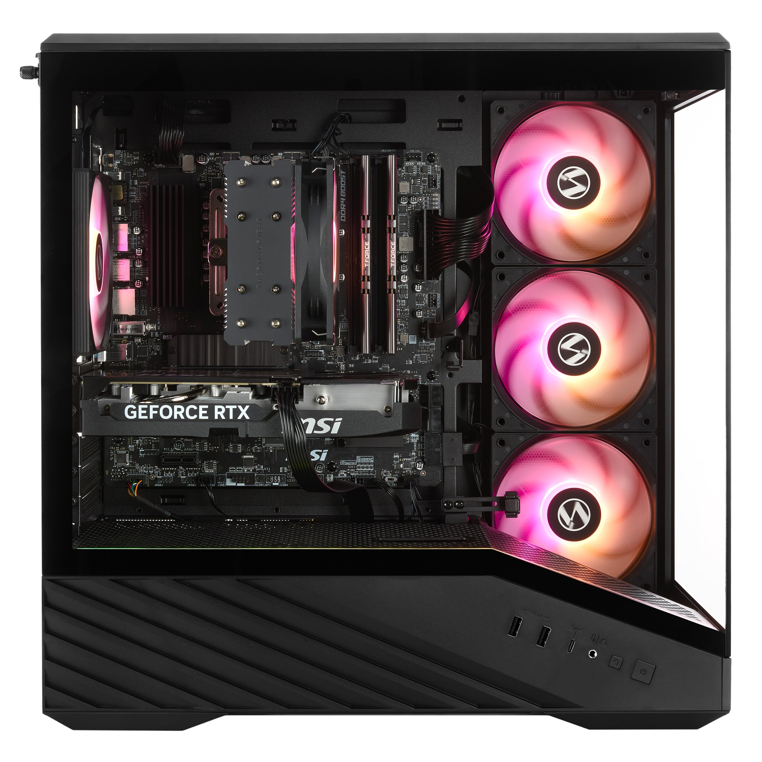 Techwhiz NightShade Gaming PC - AMD Ryzen 7 7700 - RTX 5070 - 32GB DDR5 - 1TB  - Windows 11 P - Wifi