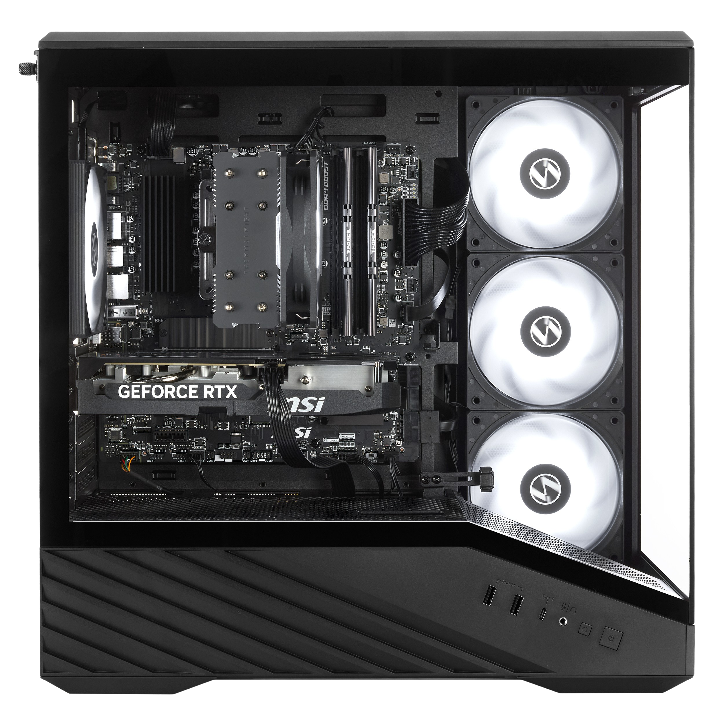 Techwhiz NightShade Gaming PC - Intel Core i7-14700KF - RTX 5070 - 64GB RAM DDR5 - 4TB SSD - Windows 11 P - Wifi