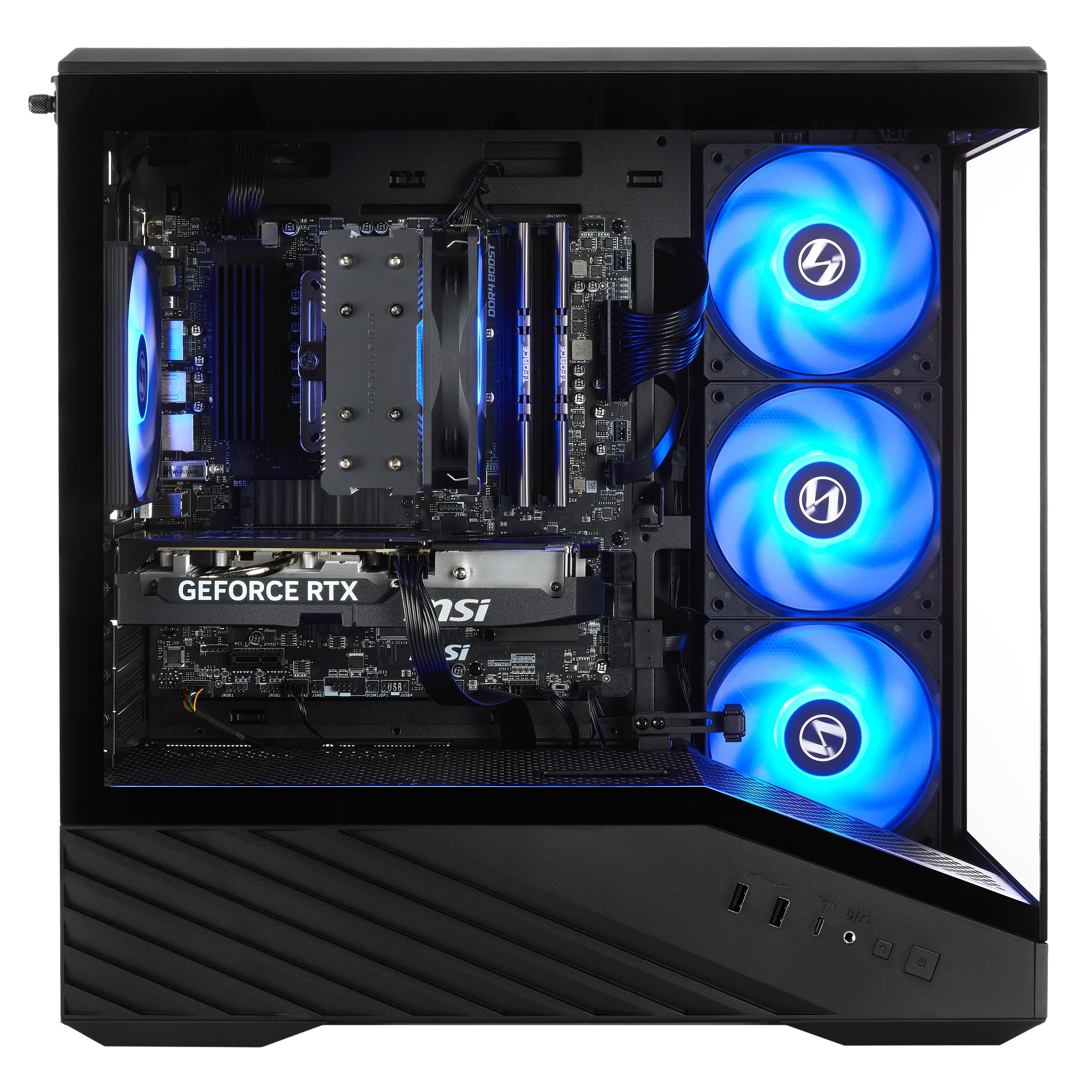 Techwhiz NightShade Gaming PC - AMD Ryzen 7 7800X3D - RTX 5070 Ti - 32GB DDR5 - 1TB  - Windows 11 P - Wifi