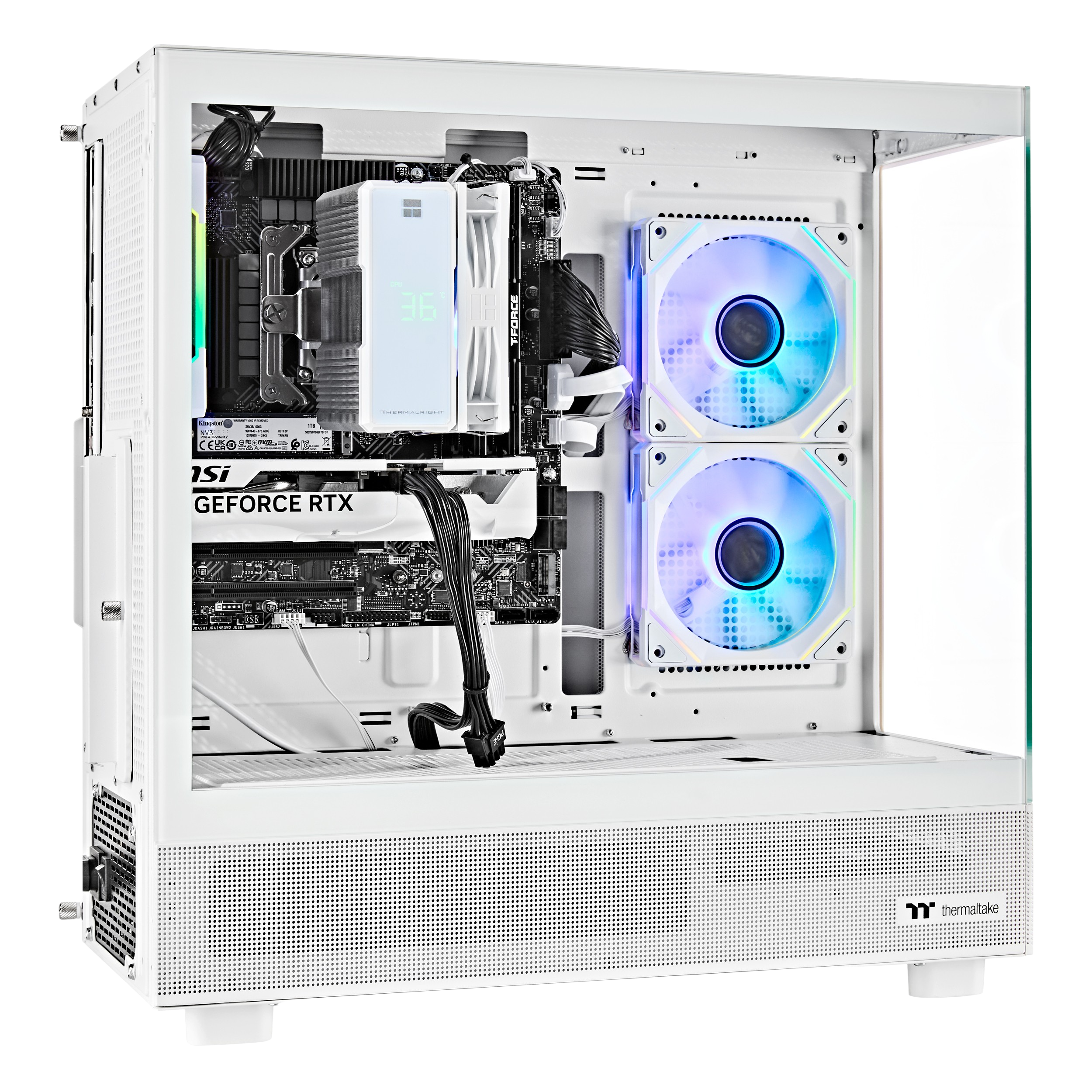Techwhiz CrystalForge Gaming PC - Ryzen 7 7800X3D - RTX 5070 - 32GB DDR5 RAM - 2 TB SSD - Windows 11 PRO - Wifi - 3 Years Warranty