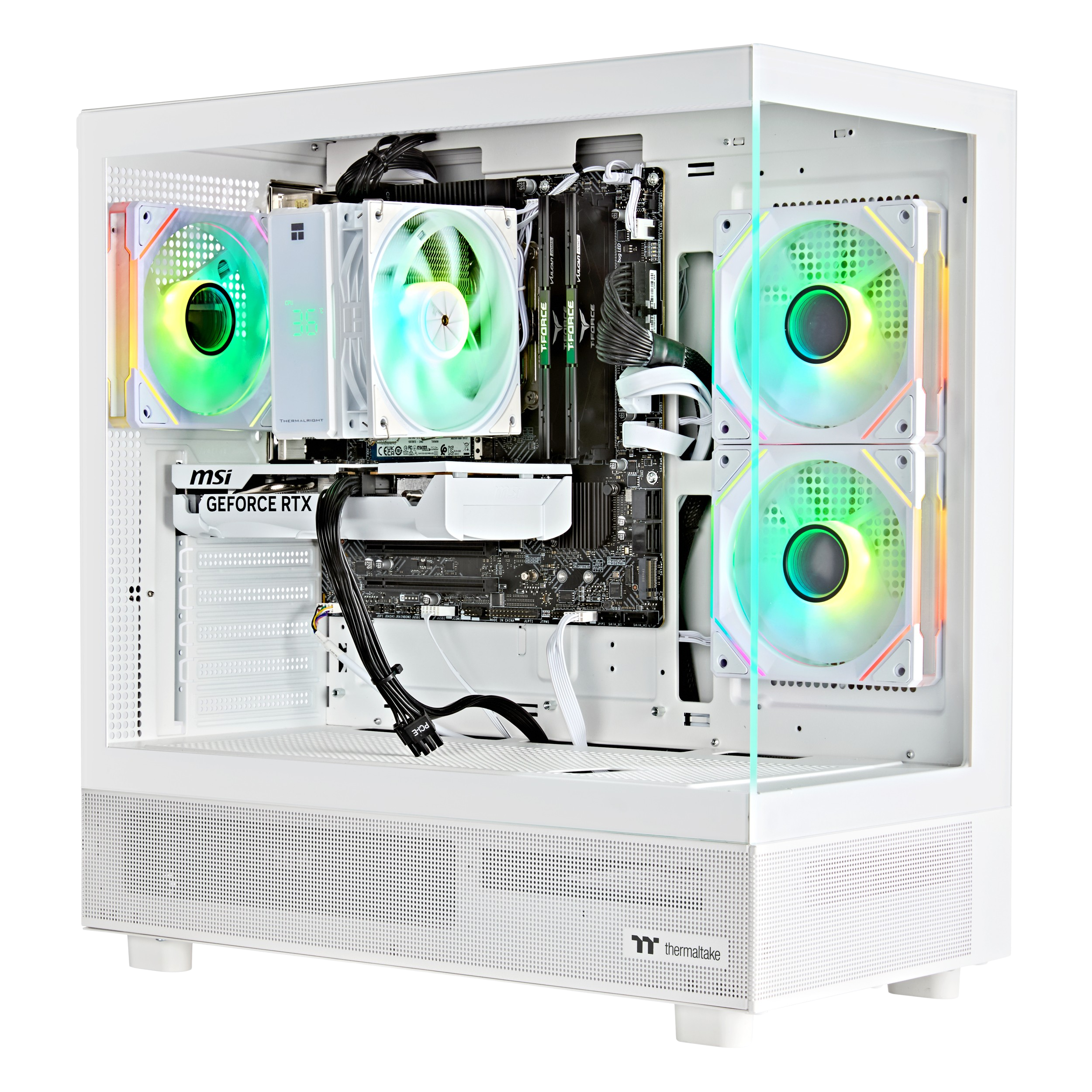Techwhiz CrystalForge Gaming PC - AMD Ryzen 7 7700 - RTX 5070 - 32GB DDR5 - 1TB NVMe SSD  - Windows 11 PRO - Wifi - 3 Years Warranty