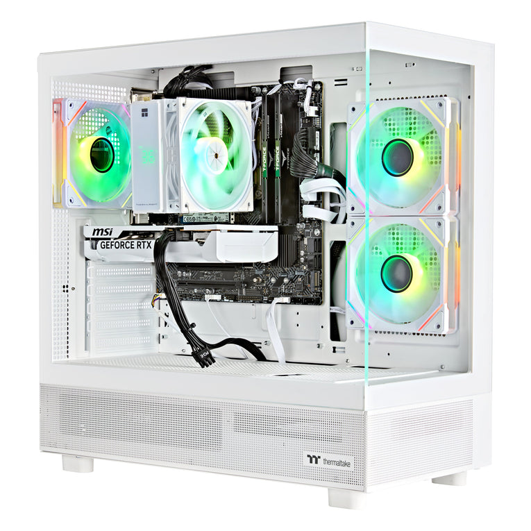Techwhiz CrystalForge Gaming PC - Intel Core i7 14TH Gen - RTX 5070 - 32 GB RAM DDR 5 - 2TB SSD - Windows 11 P - Wifi - Free Keyboard Mouse