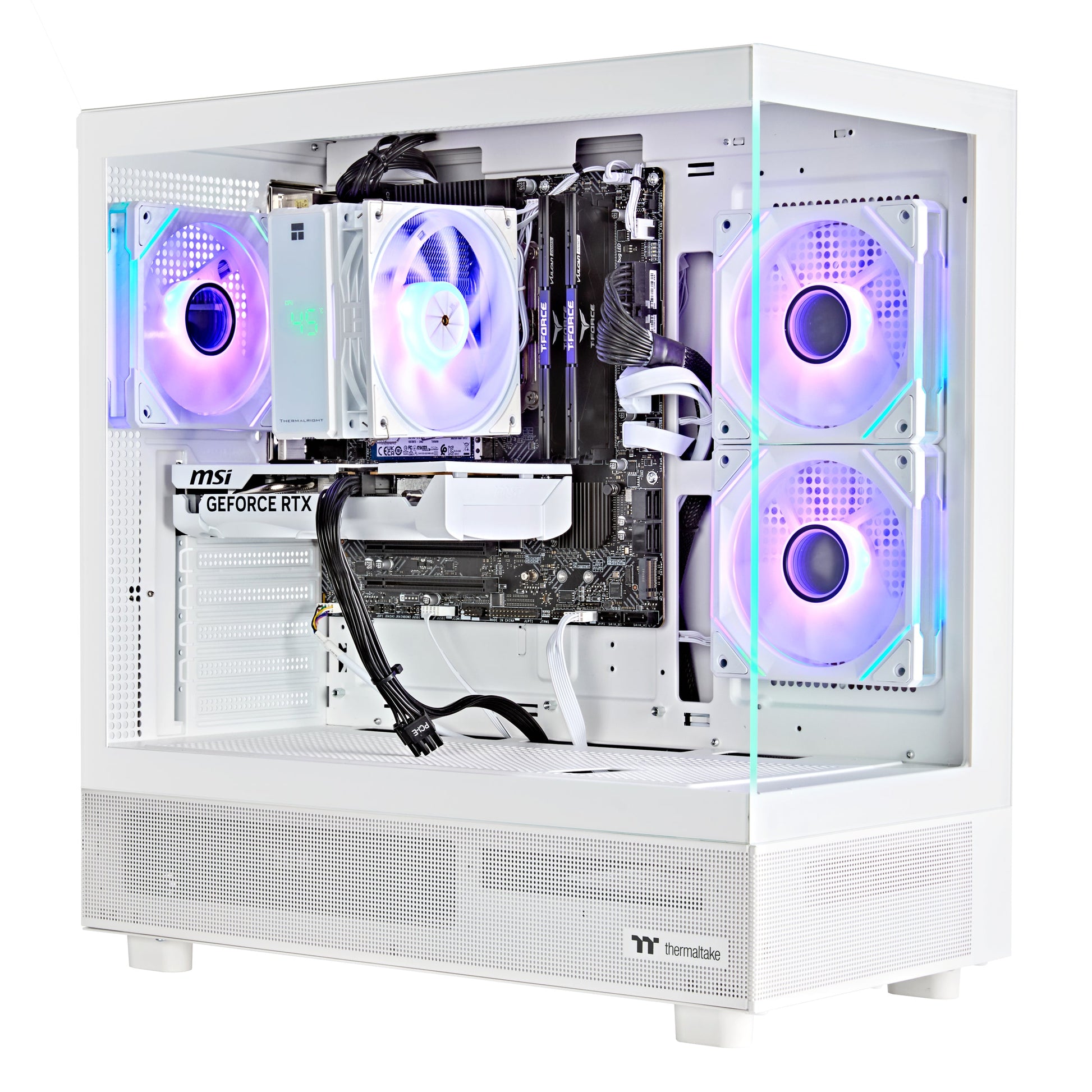 Techwhiz CrystalForge Gaming PC - Intel Core i7 14TH Gen - RTX 5070 - 32 GB RAM DDR 5 - 2TB SSD - Windows 11 P - Wifi - Free Keyboard Mouse