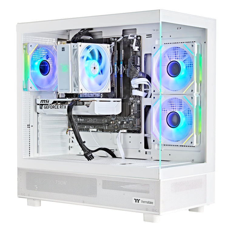 Techwhiz CrystalForge Gaming PC - Intel Core i7 14TH Gen - RTX 5070 - 32 GB RAM DDR 5 - 2TB SSD - Windows 11 P - Wifi - Free Keyboard Mouse